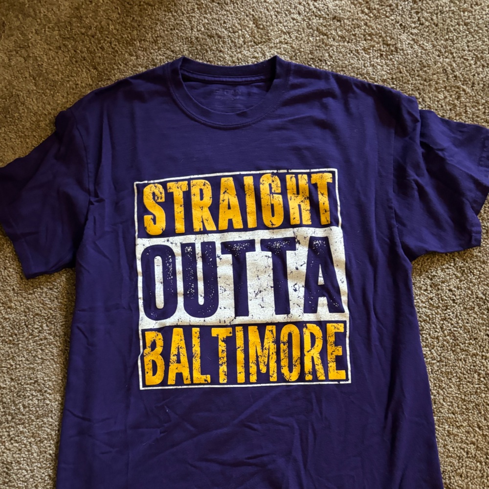 Ravens spirit wear, size large, purple